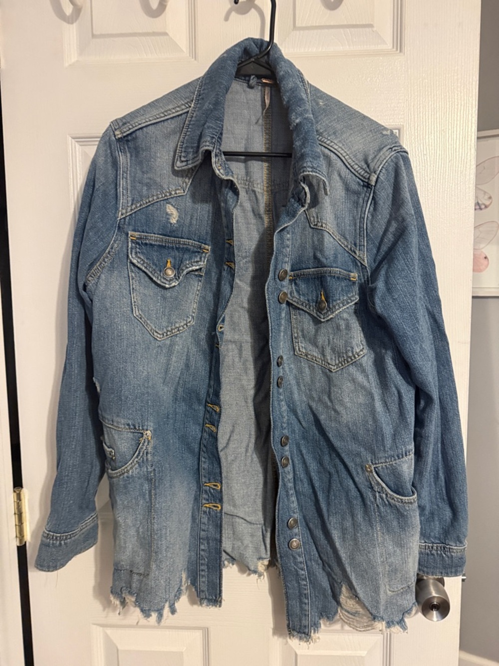 Free People Light Blue Denim Jacket
